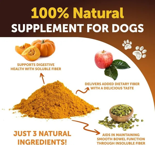 Pumpkin Powder For Dogs Digestive Support 16 OZ Fiber Supplement For Constipation For Gut Healthy Skin Digestion Glands Firm Stool Poop Anti Diarrhea Gas Relief Made In USA