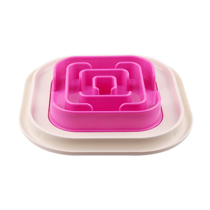 Anti-choking dog bowl slow food bowl