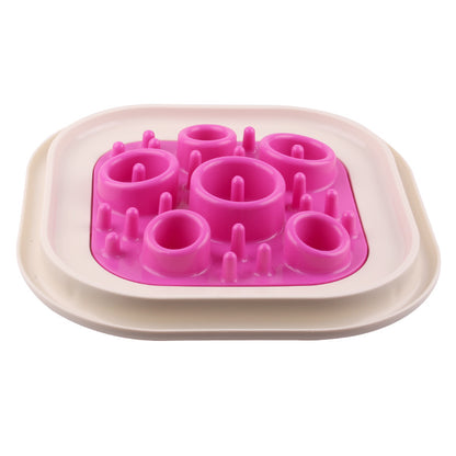 Anti-choking dog bowl slow food bowl