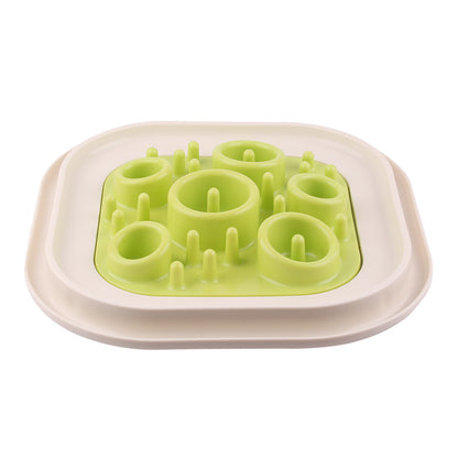 Anti-choking dog bowl slow food bowl