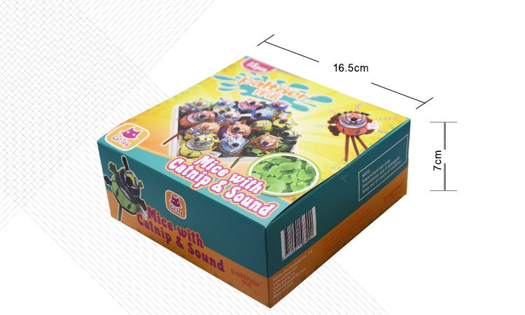 Cat Mint Colorful Mouse Plush Mouse Cat Toy Bell Funny Cat Pet Supplies 15 Boxed