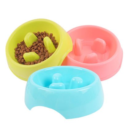 Anti-choking dog bowl slow food bowl