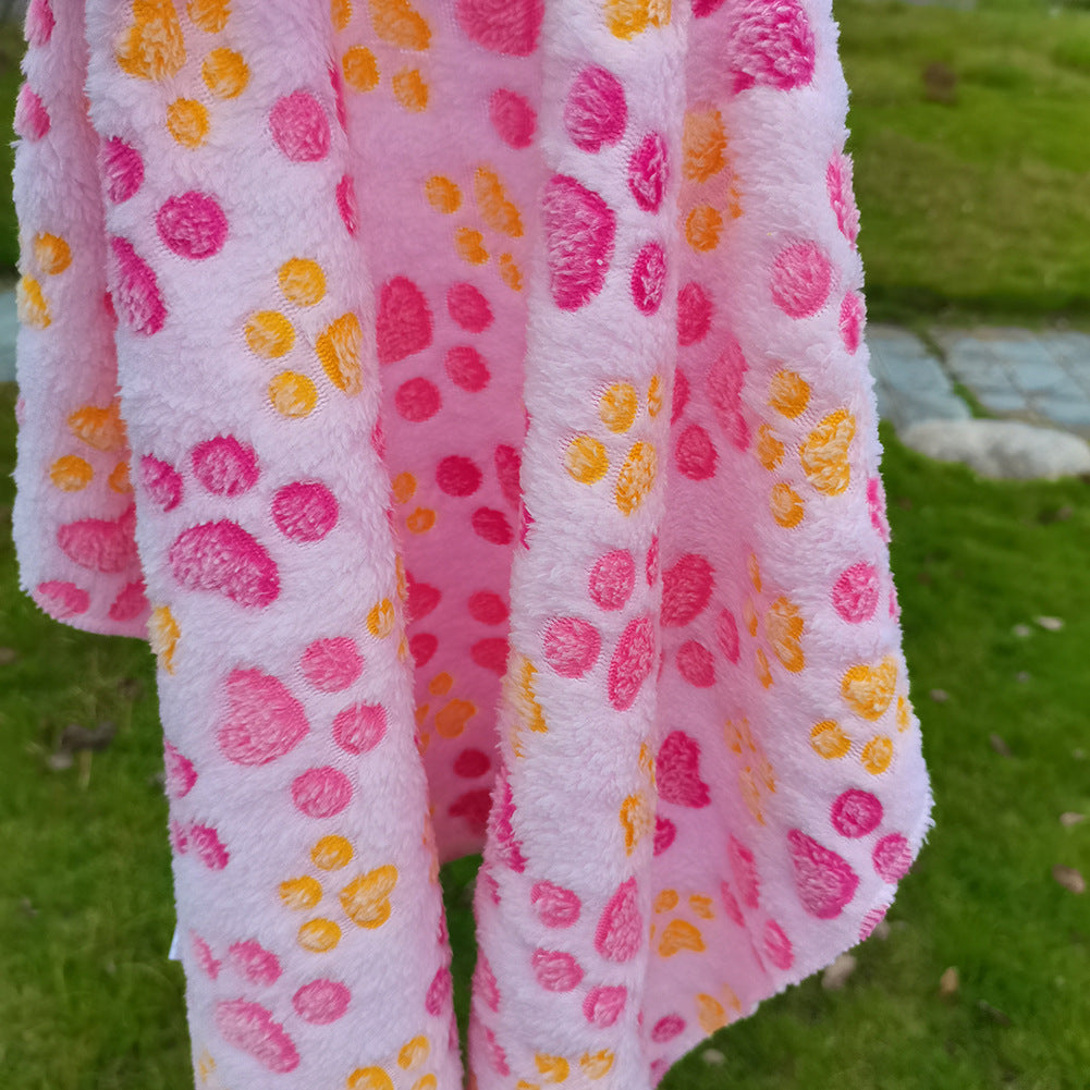 Thick Warm Coral Fleece Cat Kennel Blanket