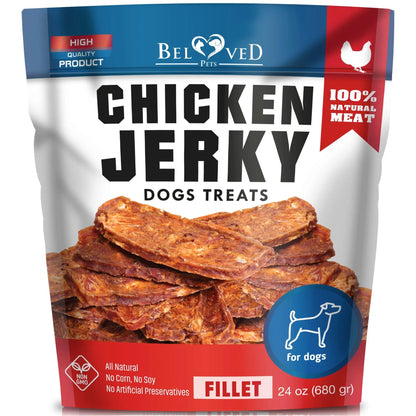 Chicken Jerky Dog Treats 1.5 Lb Human Grade Pet Snacks Grain Free Organic Meat All Natural High Protein Dried Strips Best Chews For Training Small & Large Dogs