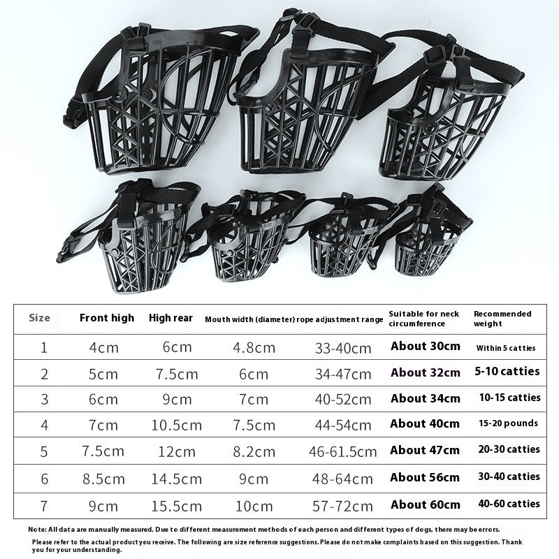 Anti-bark Anti-bite Eating Casually Dog Mask Non-grinding Mouth Small And Medium Size Dog Pet Mouth Cover