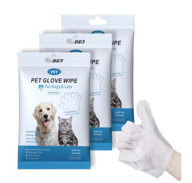 Pet Disposable Gloves Cat Dog Cleaning Dry Cleaning Gloves Pet Products