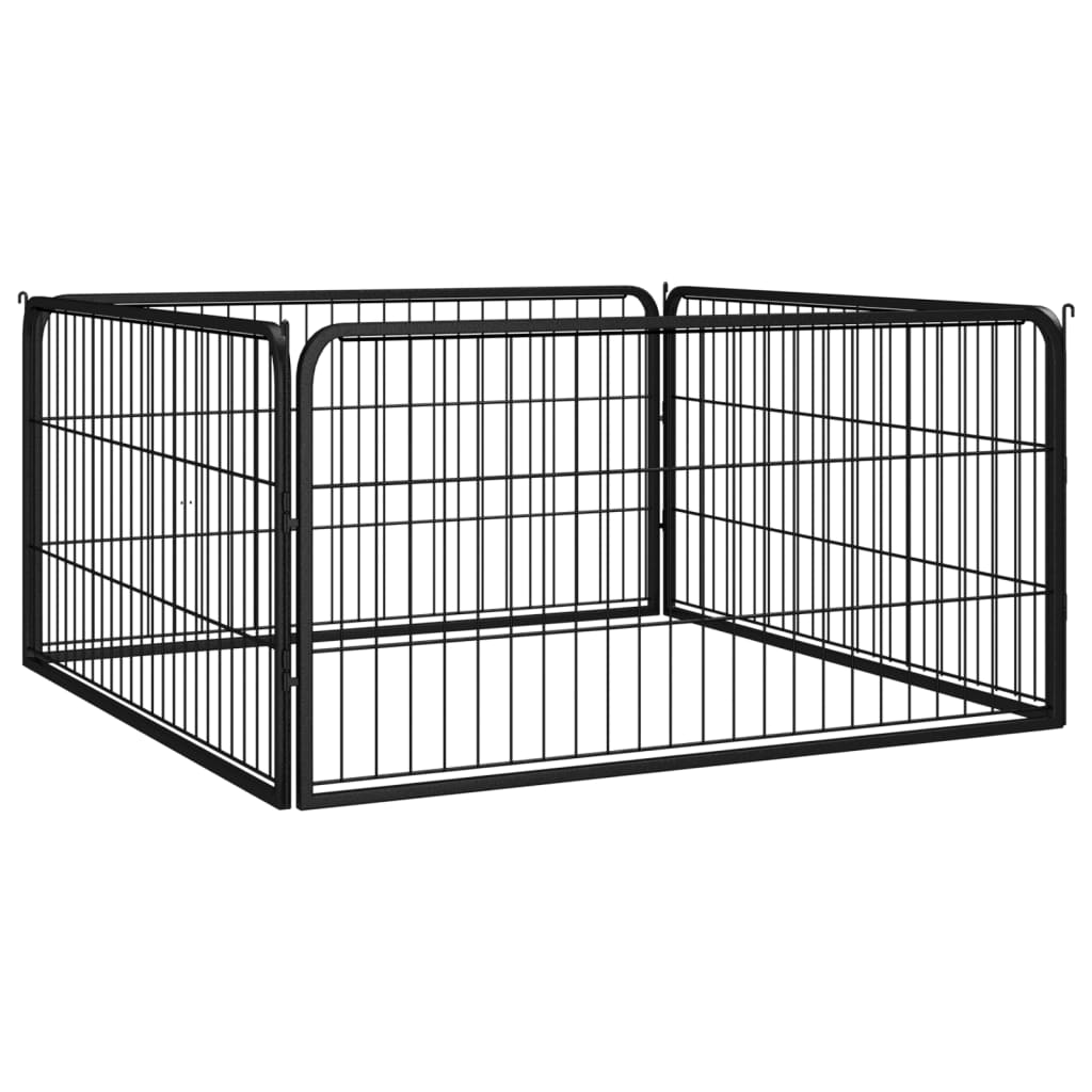4-piece dog playpen, powder-coated