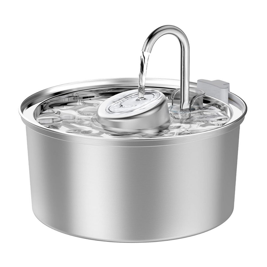 All Stainless Steel Pet Water Dispenser Round Runway Type Large Capacity Dogs And Cats Water Dispenser