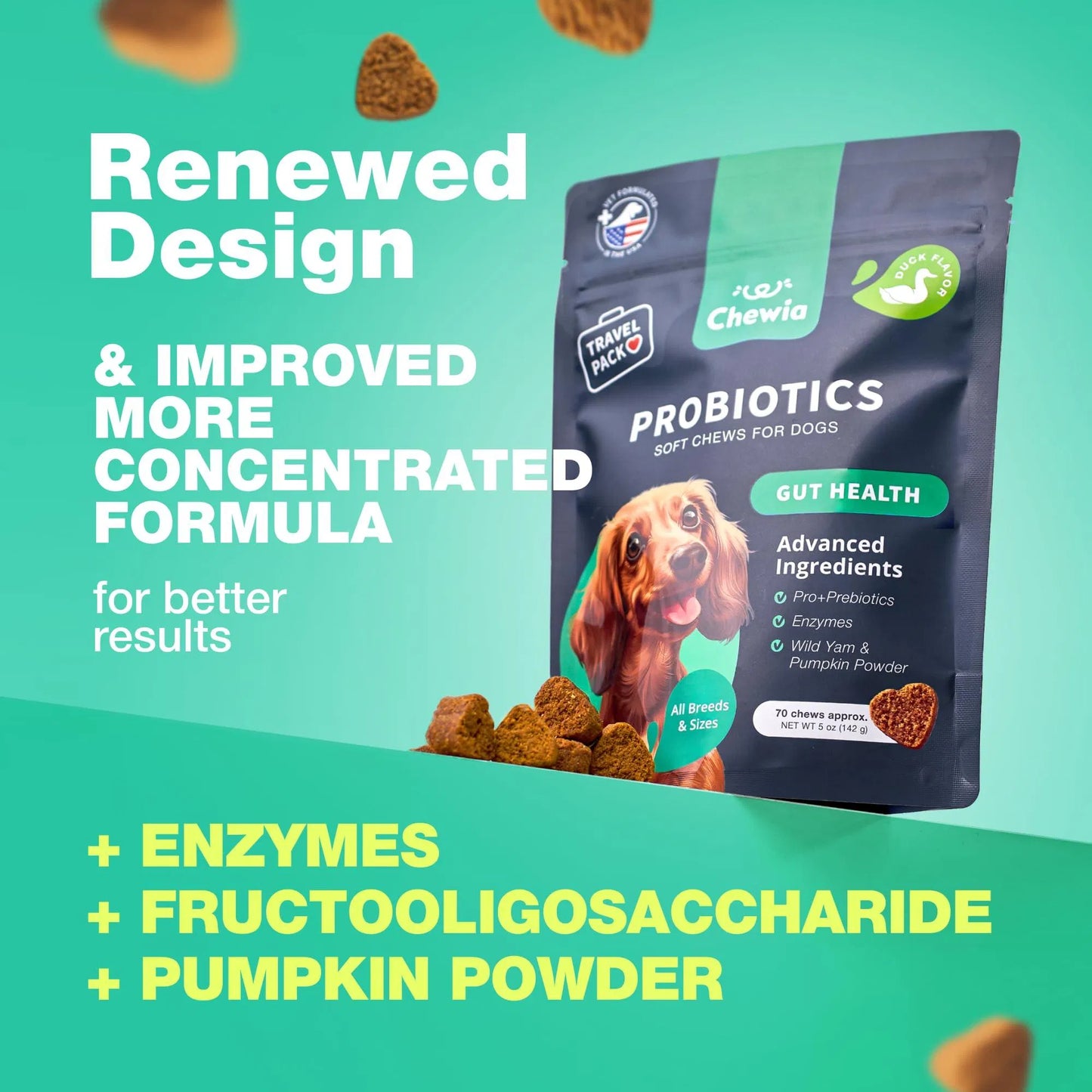 Probiotics For Dogs Support Gut Health Immunity Yeast Balance Itchy Skin Allergies Probiotics And Digestive Enzymes Coprophagia Deterrent For Dogs 180 Probiotic Chews For Dogs