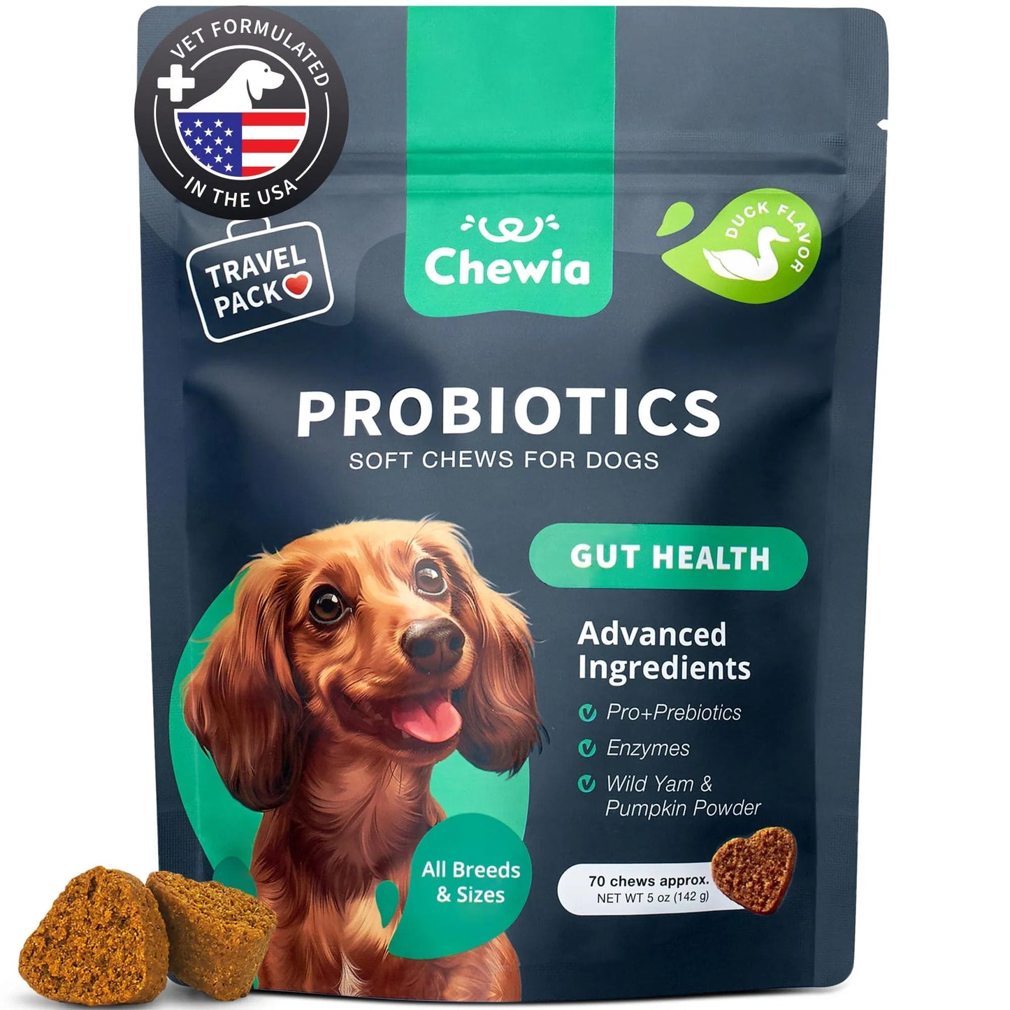 Probiotics For Dogs Support Gut Health Immunity Yeast Balance Itchy Skin Allergies Probiotics And Digestive Enzymes Coprophagia Deterrent For Dogs 180 Probiotic Chews For Dogs