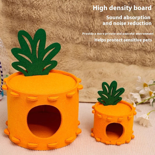 Hamster Nest Felt Cottage Totoro Guinea Pig Hedgehog Pygmy Rabbit Pet Cartoon Toy Tunnel Shelter