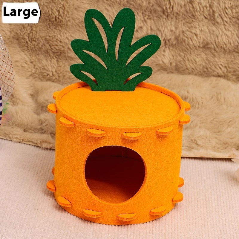 Hamster Nest Felt Cottage Totoro Guinea Pig Hedgehog Pygmy Rabbit Pet Cartoon Toy Tunnel Shelter
