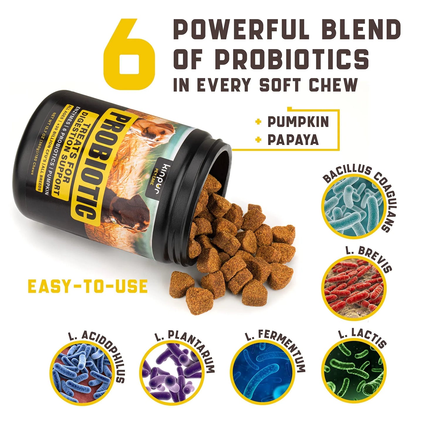 Probiotics For Dogs Support Gut Health Itchy Skin Allergies Yeast Balance Immunity Probiotics And Digestive Enzymes For Small Medium And Large Dogs 180 Probiotic Chews For Dogs Duck Flavor